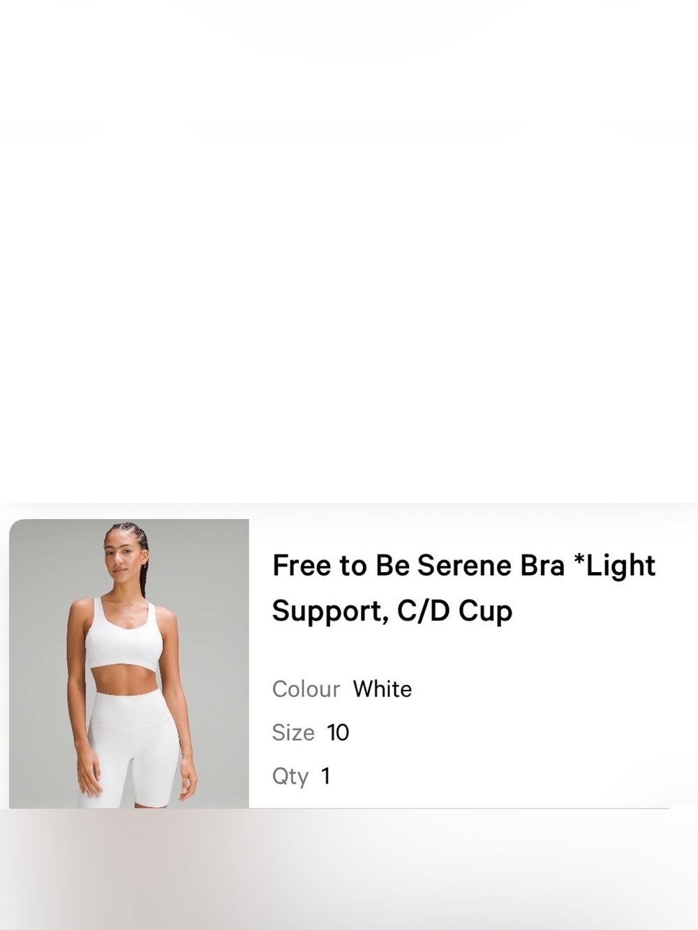 lululemon athletica Free to Be Serene Bra - White